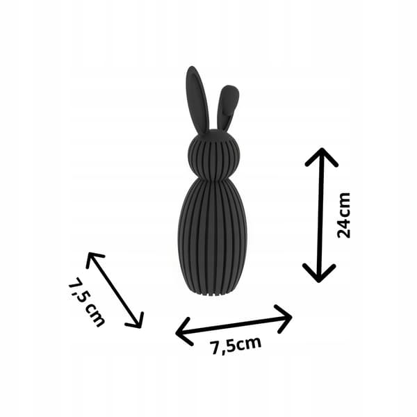 DECORATIVE FIGURINE: RIBBED RABBIT WITH LONG EARS – MANY COLOURS AVAILABLE