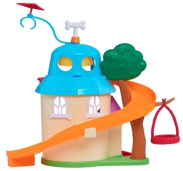 BINGO AND ROLLY'S TWO-STOREY PLAYHOUSE WITH 2 MOVABLE FIGURES AND INTERACTIVE FEATURES