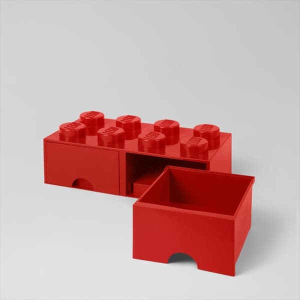 LEGO 40061730 4x2 red brick storage box with drawers