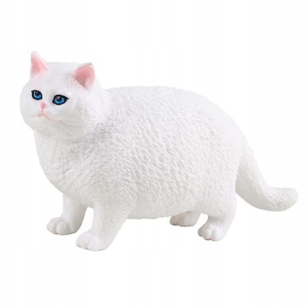 Realistic cat figurine – Educational Toys Collection: White Cat Simulation