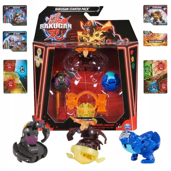 BAKUGAN STARTER PACK SPECIAL ATTACK BRUISER + MANTID + TITANIUM TROX