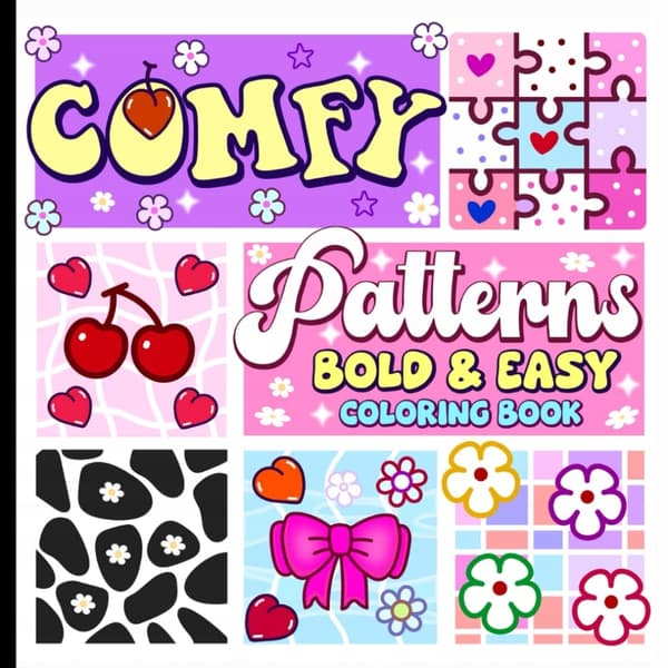 Silverlance, JaneParis Bold and Easy Comfy Patterns Colouring Book: Simple a