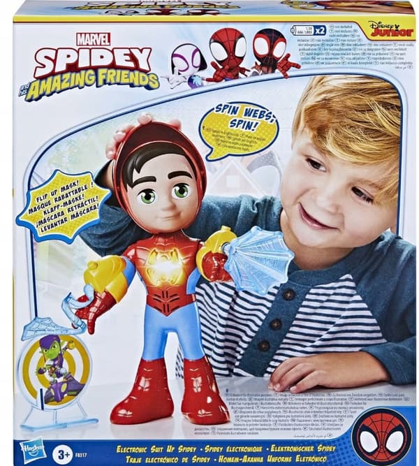 SPIDEY Marvel AMAZING FRIENDS Large 25cm INTERACTIVE Figure with LIGHTS AND SOUNDS