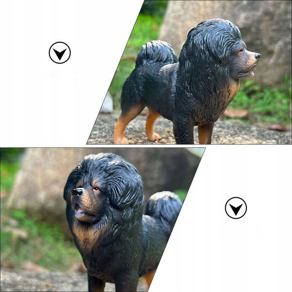 BLACK DECORATIVE PVC DOG MODEL – REALISTIC FIGURINE