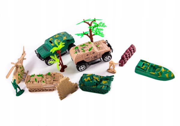 LARGE SET: MILITARY BASE, ARMY, SOLDIERS, FIGURINES
