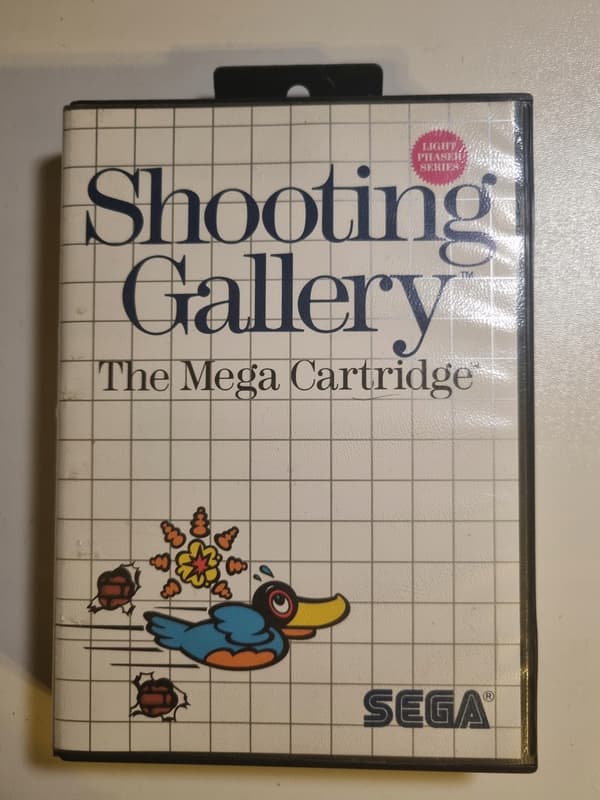 Shooting Gallery for the SEGA MASTER SYSTEM, complete with box and manual.
