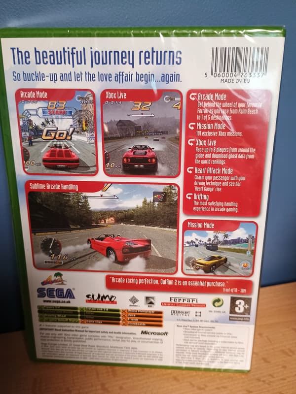 OUTRUN 2 SEGA MICROSOFT XBOX CLASSIC NEW WRAP