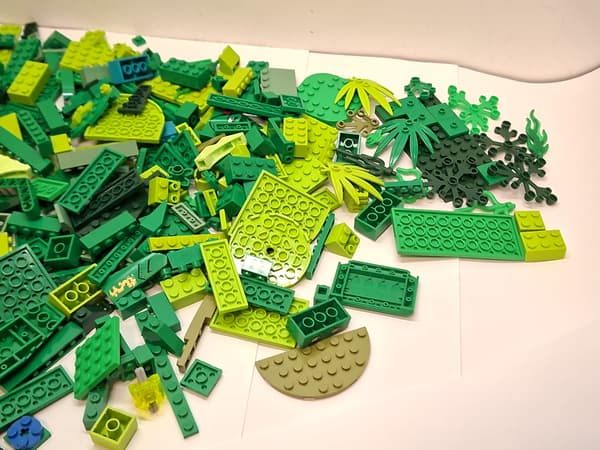 Lego Mix Bricks – GREEN bricks, 0.8 kg (800 g), various shades