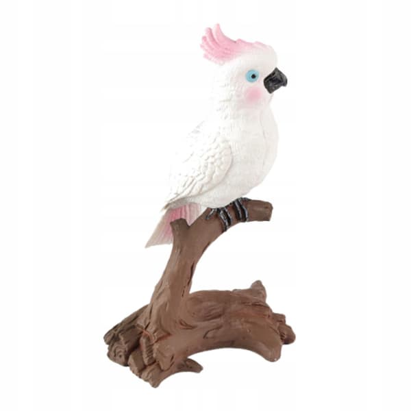 Parrot figurines Portable simulation Small educational toy Pink-headed bird