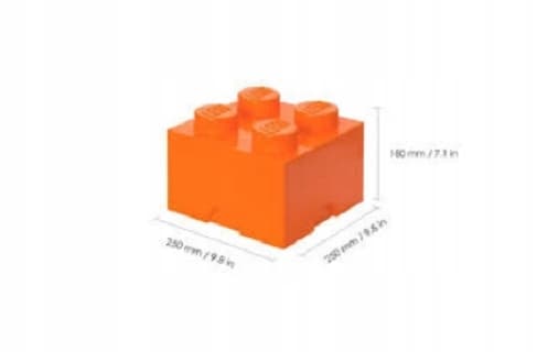 LEGO BRICK STORAGE BOX, ORANGE, 25 cm, 40031760