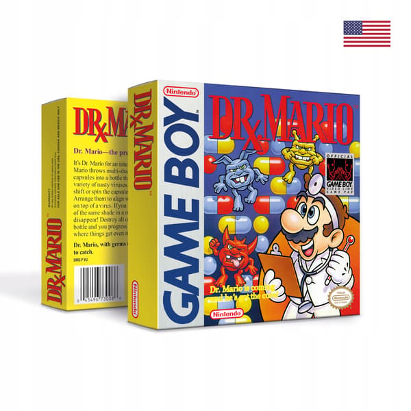 Dr Mario Replica Gameboy Packaging + Insert