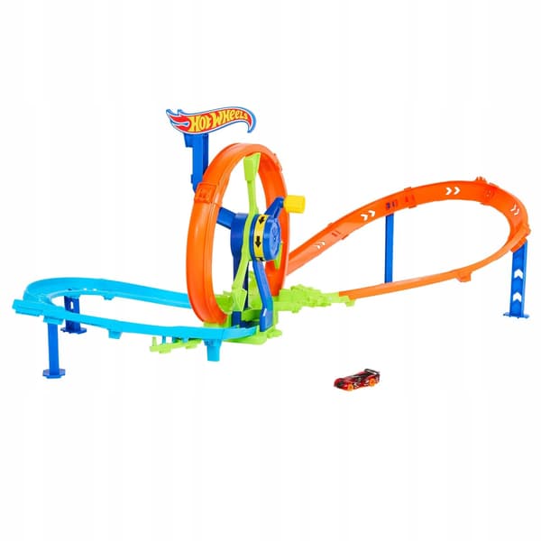 Hot Wheels Turbo Loop Race Set with 1:64 Scale Car