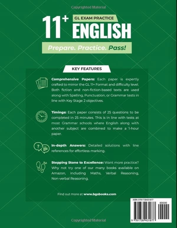 Books, BGS 11+ English Practice Papers: GL Format Book 1 (GL 11+ Format Tests