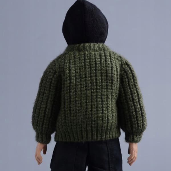 1/12 scale jumper, Winter, Green doll