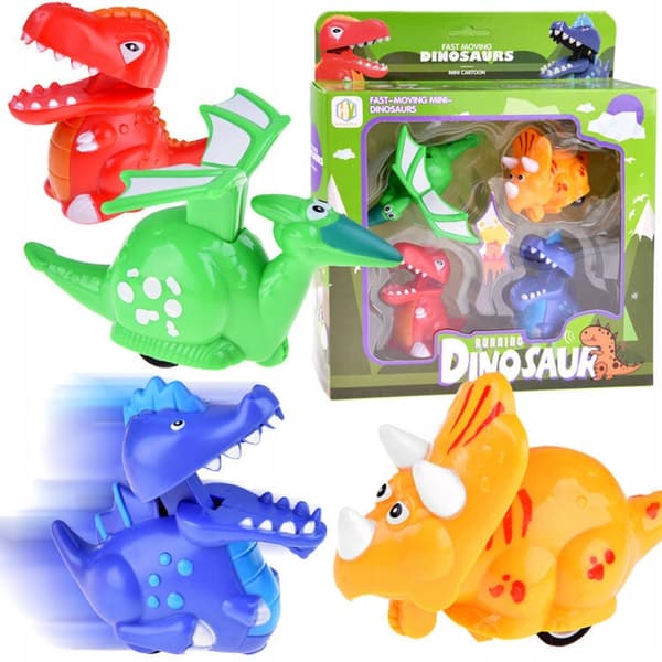 SET OF 4 MOTORISED DINOSAURS