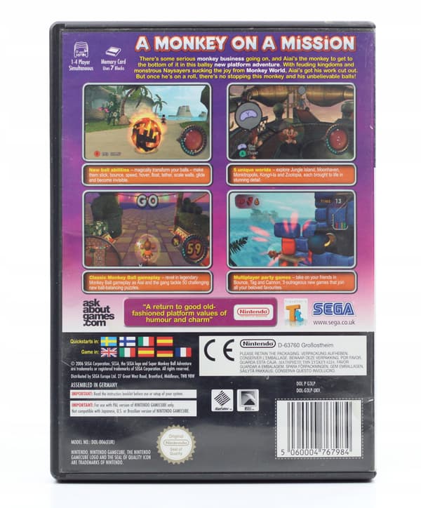 Super Monkey Ball Adventure for the Nintendo GameCube – RARE