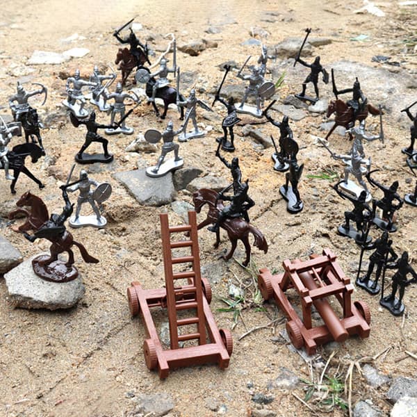 Simulation: Medieval Knights, Soldier, Battle Scene, Warriors, Sword, Army, Men A
