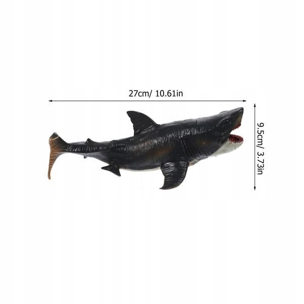 LIFE-LIKE SHARK MODEL – GARDEN DECORATION – GREY STATUETTE