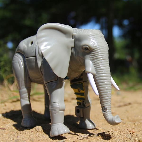 An interactive robot toy for early learning and play, perfect for an elephant