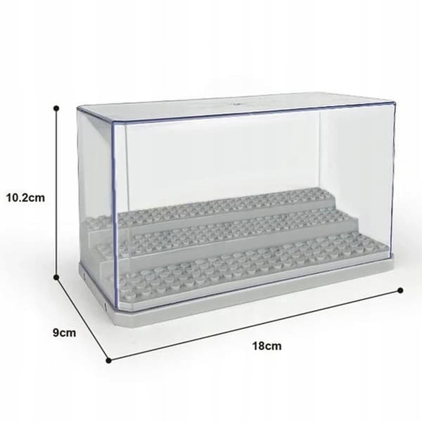 DISPLAY CASE / STORAGE BOX for MINIFIGURES and building blocks – Grey