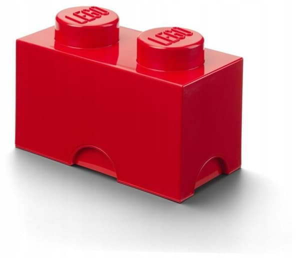 Lego brick container, set 2, red