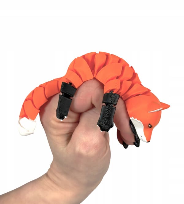 3D Segmented Fox – a movable, flexible figurine, toy, gift