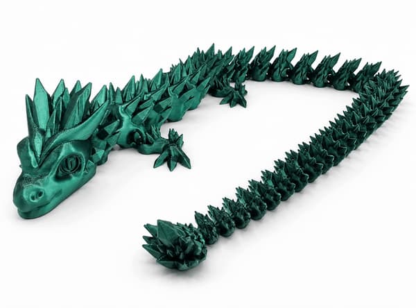 Large Flexi Dragon – Articulated 3D Dragon – 3D-printed – Gift – Colours