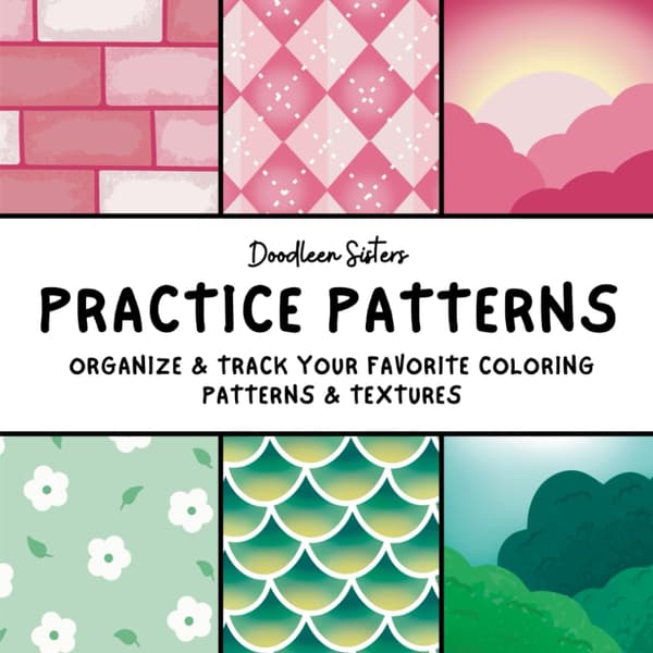 SIsters, Doodleen: A Simple Pattern Practice Colouring Logbook for all your Tec