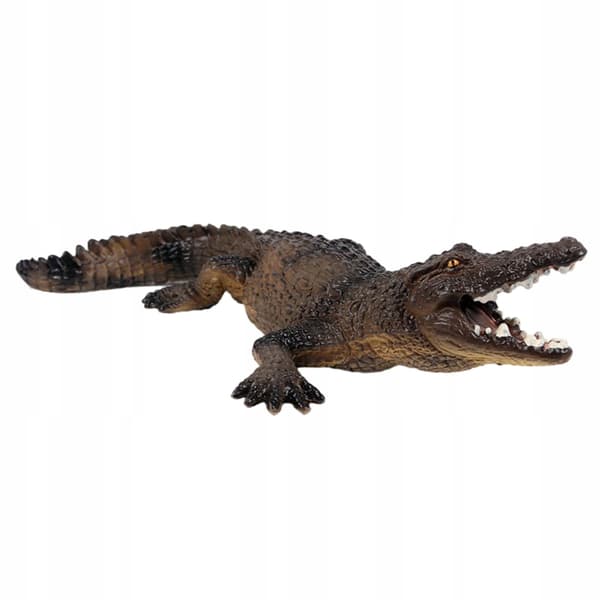 Crocodile simulation Animal figures Realistic animals Party decoration Brown