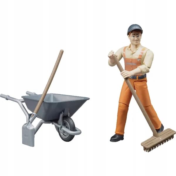 Bruder 62130 Road Worker Figure with Accessories