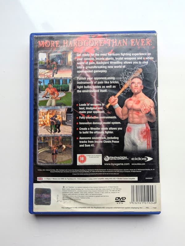 ** BACKYARD WRESTLING – DON’T TRY THIS AT HOME – PLAYSTATION 2 PS2 PSX ** 3AAA