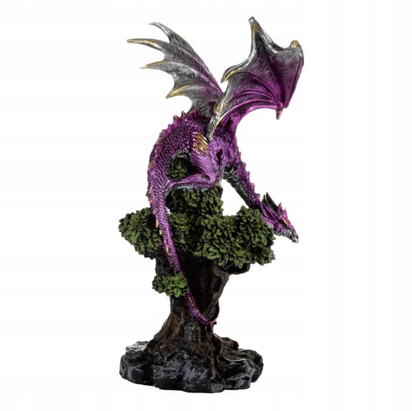 Fioletowy dragon on a tree figurine – Dark Legends by Puckator