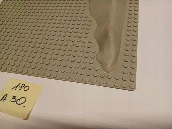 190A30. LEGO thin building plate 32x32, damaged, 3D, 3947