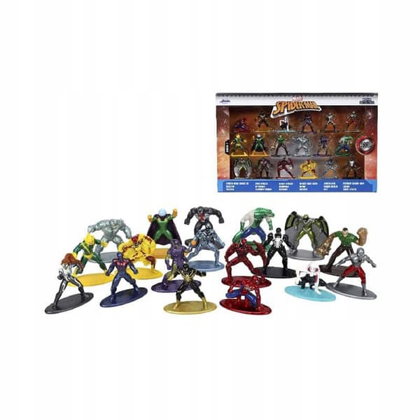 Jada Toys Marvel Nano Pack Figures – 18 Pieces, 4 cm, Multicoloured Action Figures