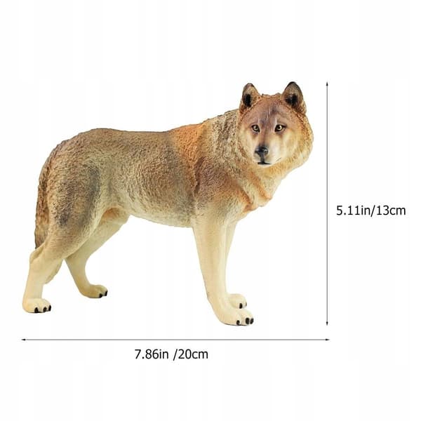 PLASTIC WOLF DECORATION WITH PRECISE WORKMANSHIP