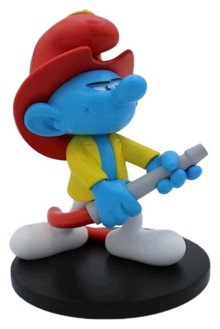 12 cm resin Smurf Fireman figurine