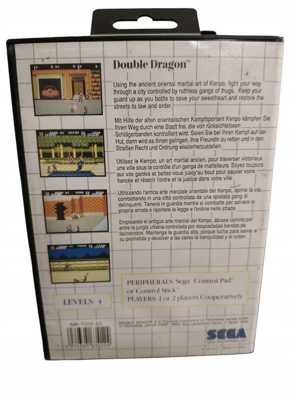 SEGA MASTER SYSTEM DOUBLE DRAGON / FIGHTING GAMES / ACTION
