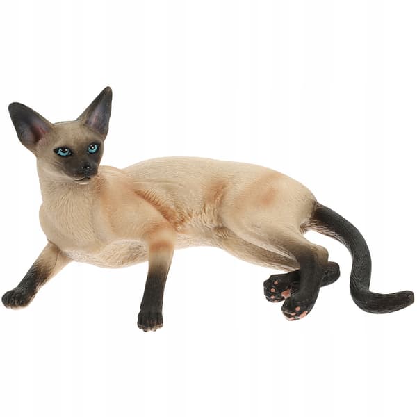 MULTICOLOURED SIAMESE CAT ORNAMENT MADE OF PLASTIC