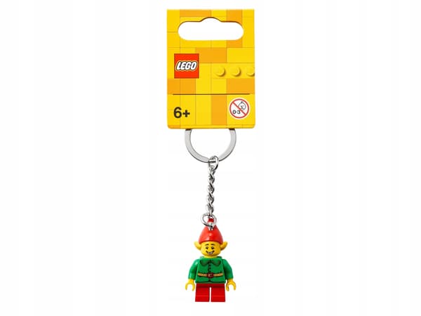 LEGO 854041 Keyring featuring a cheerful Santa’s elf