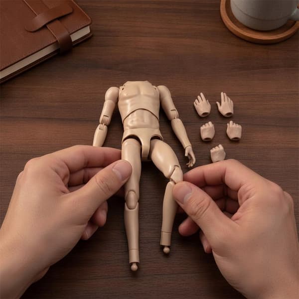 Realistic male action figure | Poseable action figure from the M07 Short range