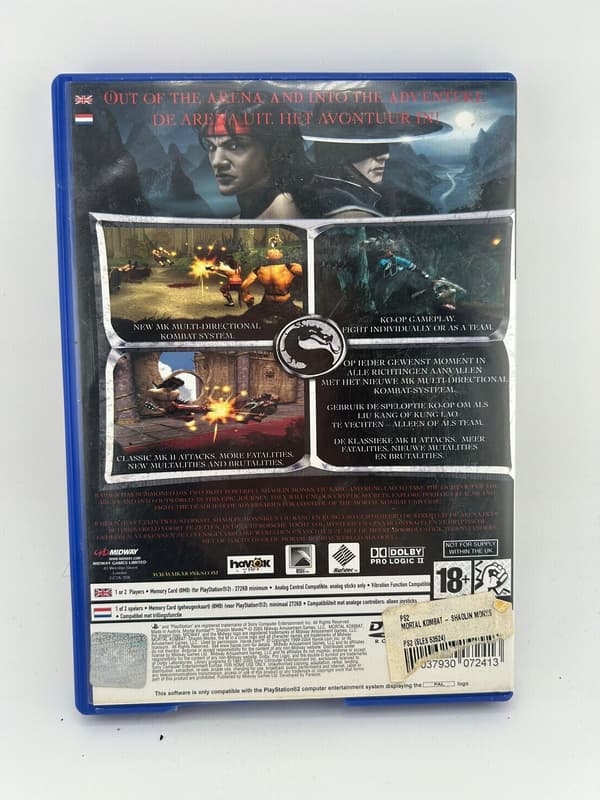 Mortal Kombat Shaolin Monks 3XA PS2 PlayStation 2 (PS2) boxed