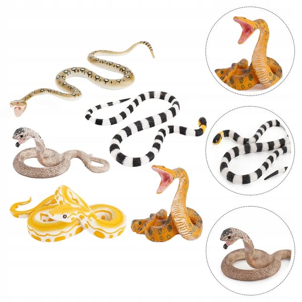 5 REALISTIC PVC SNAKE MODELS – CHILDREN’S TOY