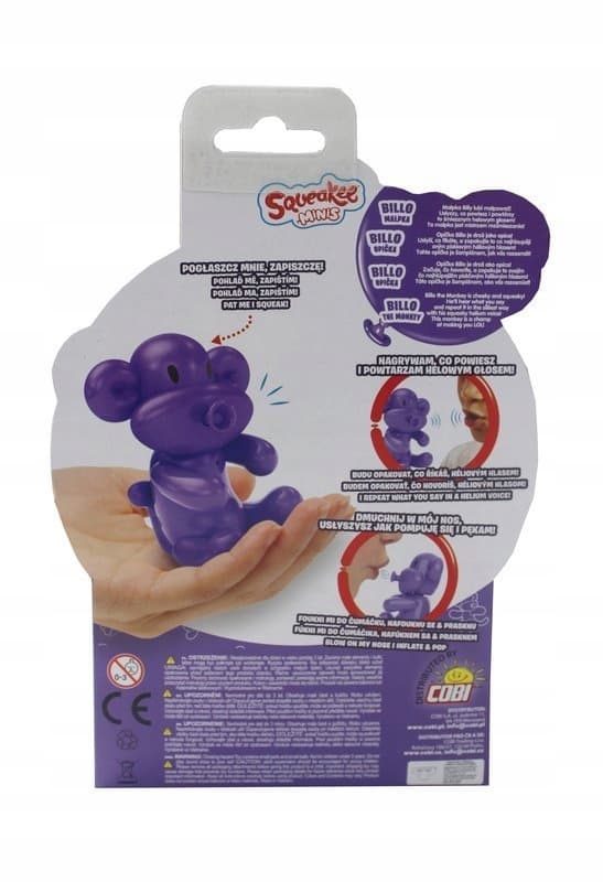 SQUEAKEE MINIS . Monkey Interactive toy