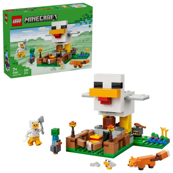 LEGO Minecraft 21585 Chicken Farm, building bricks