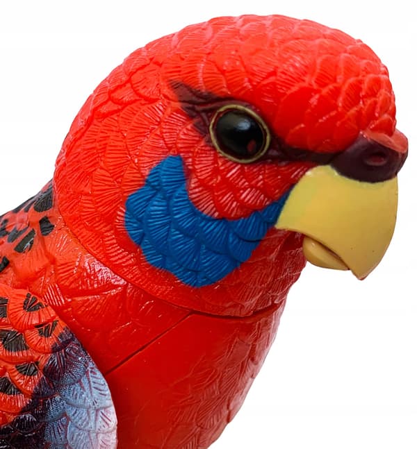 A chirping, moving little bird. An interactive bird. A budgie. With sound