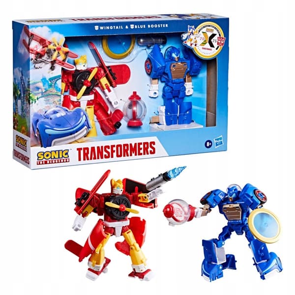 Sonic the Hedgehog x Transformers Wingtail and Blue Booster 13 action figures