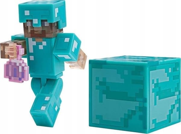 MINECRAFT STEVE FIGURINE WITH THE INVISIBILITY POTION