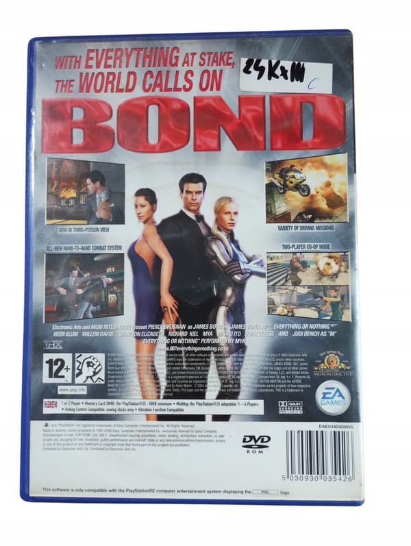 THE JAMES BOND 007: EVERYTHING OR NOTHING GAME FOR THE PS2