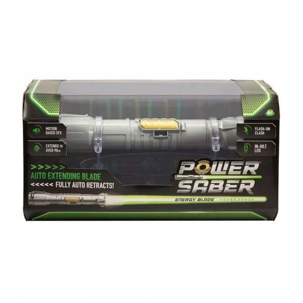 Power Saber: Green | Auto-Extending 30 LED Energy Blade | With Motion Base