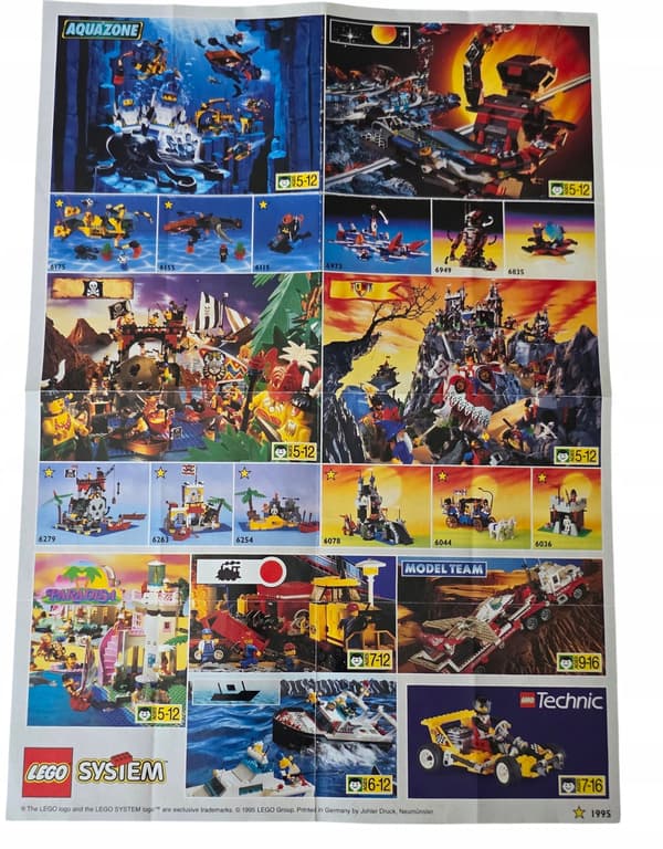 LEGO LEAFLET Poster 1995 Town 4.100.043-EU/OS